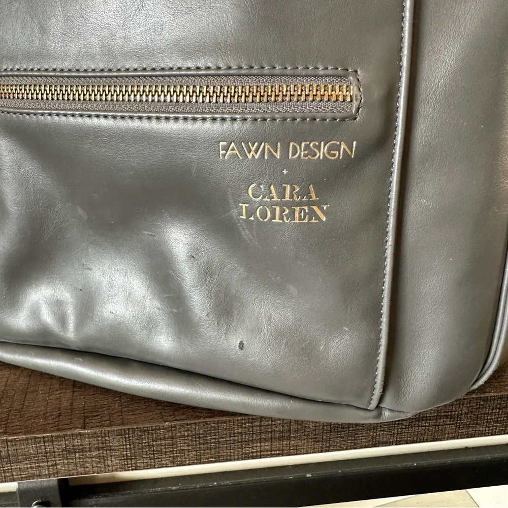 Fawn Design + Cara Loren Ray luxury Backpack Bag limited edition Dark gray
